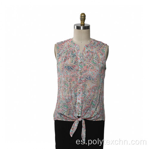 Blusa Mujer Chaleco Sin Mangas